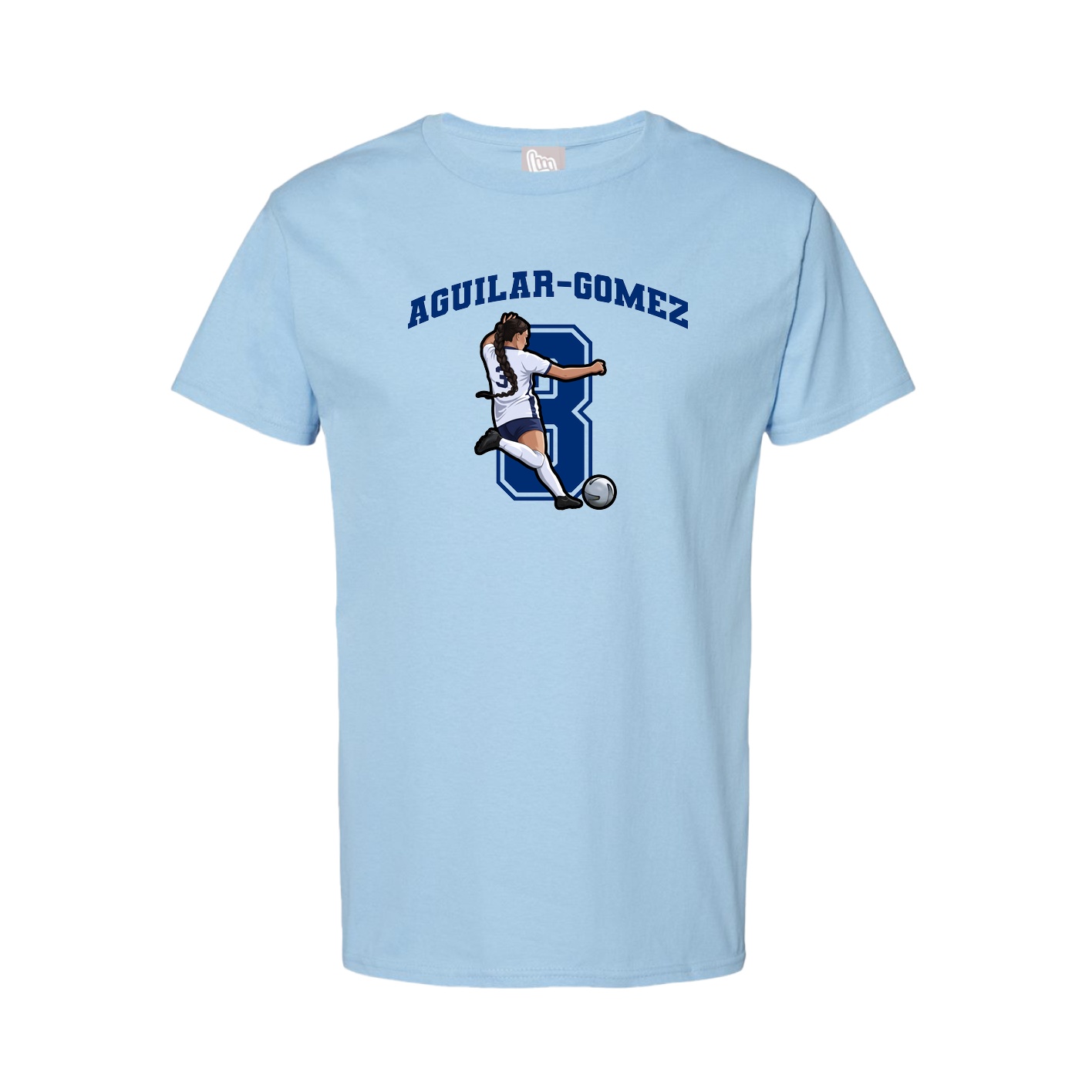 Tee — Number in Light Blue