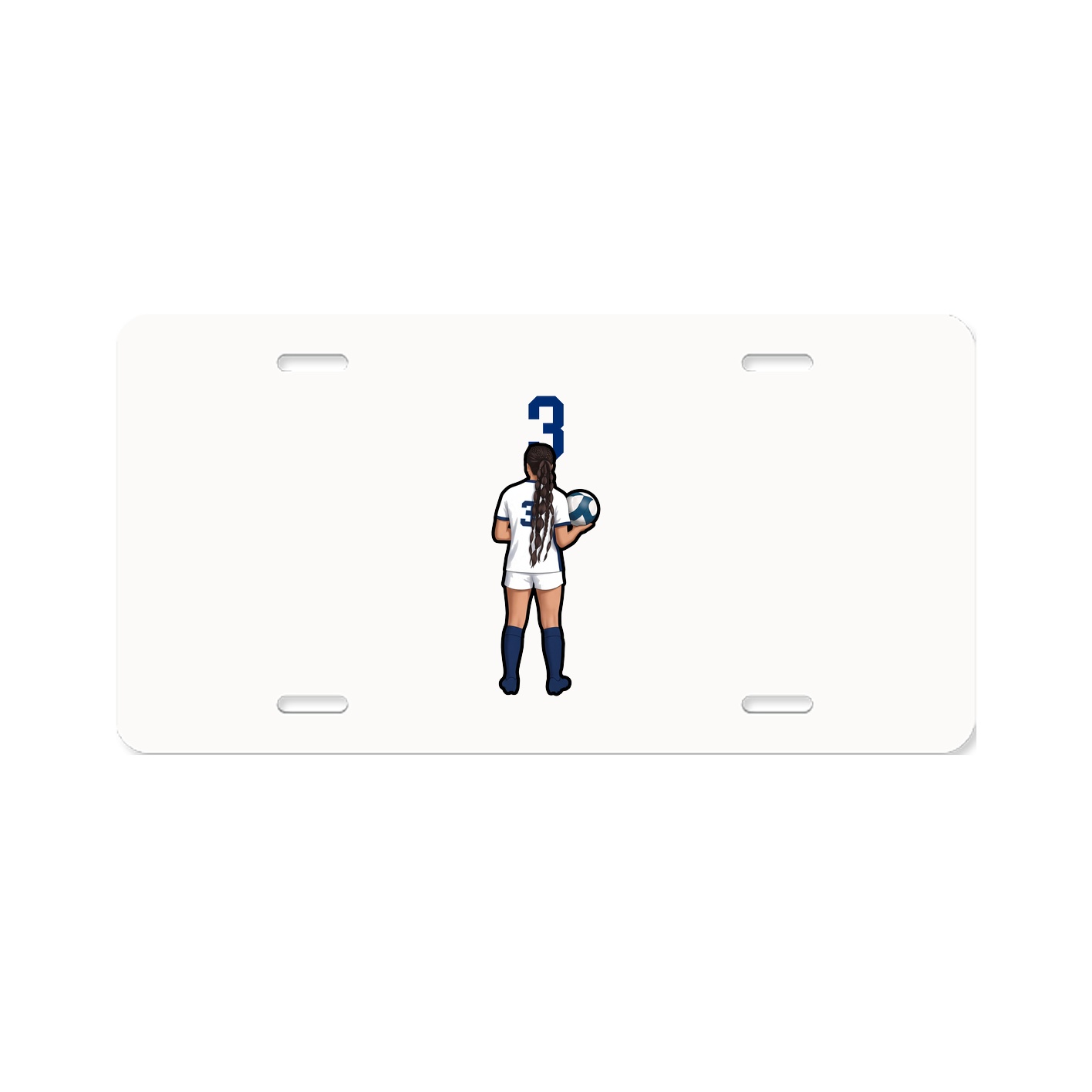 License Plate — Number Top in Classic
