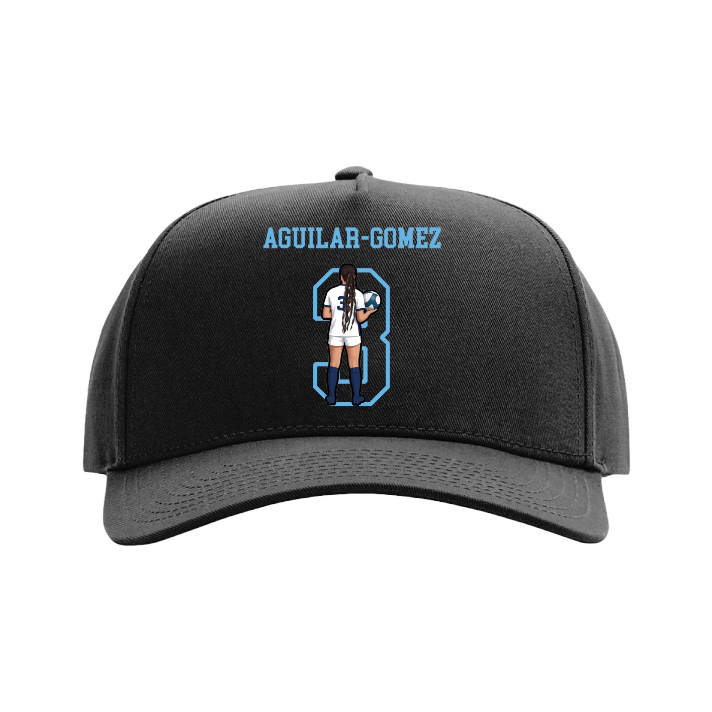 Full Fabric Five-Panel Champ Cap — Shirsey in Black