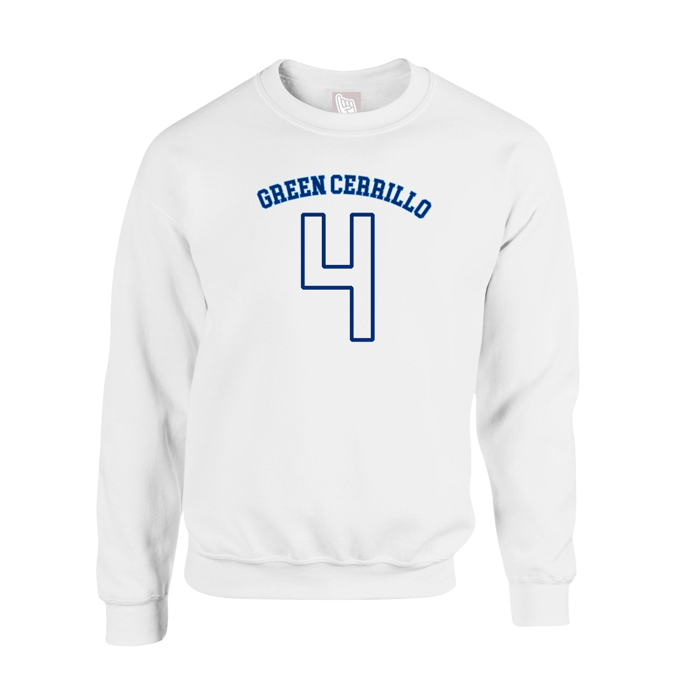 Fleece Crew — Shirsey Arch in White