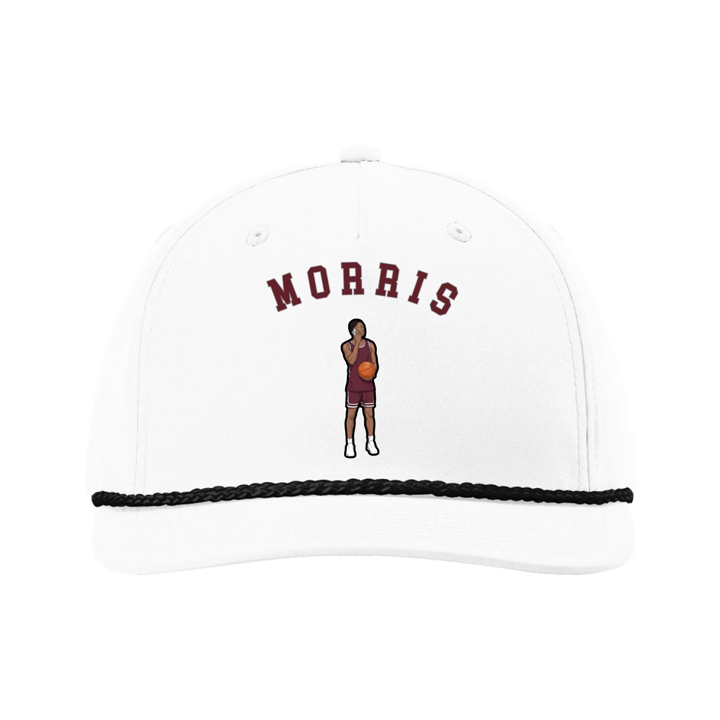 Five-Panel Classic Rope Cap — Shirsey Arch in White