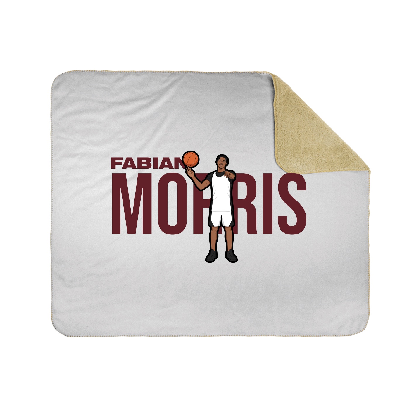 Throw Blanket — Player Name in White