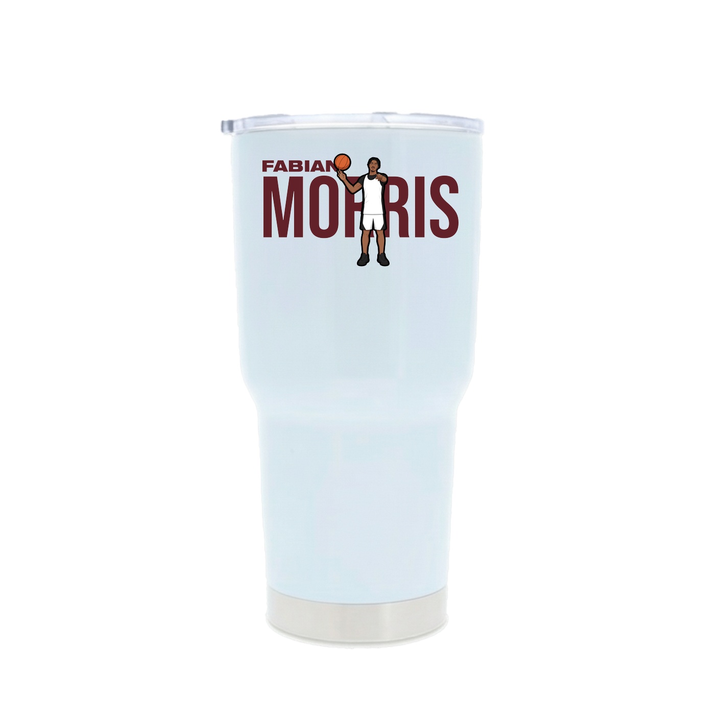 30oz Stainless Steel Tumbler — Player Name in White