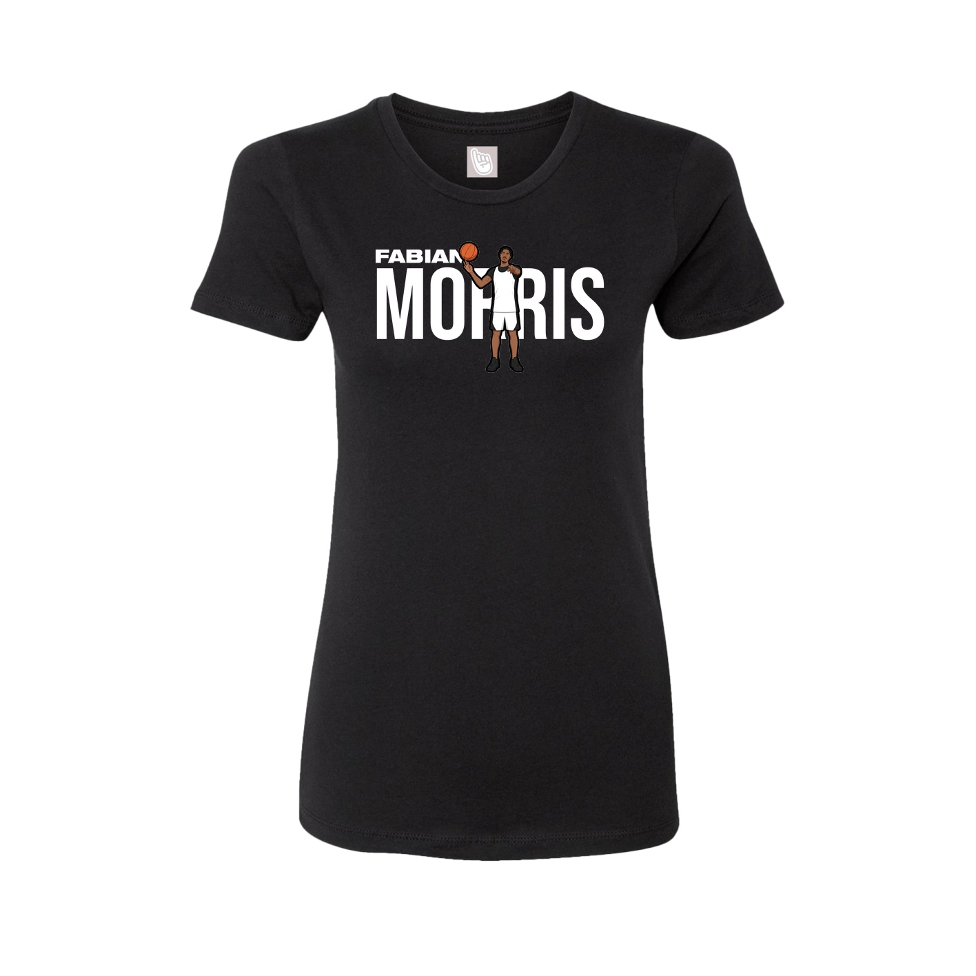 Fitted Women's Tee — Player Name in Black