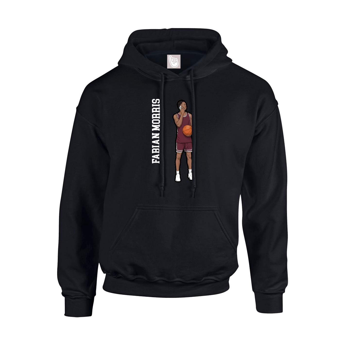 Youth Hoodie — Name Vertical in Black