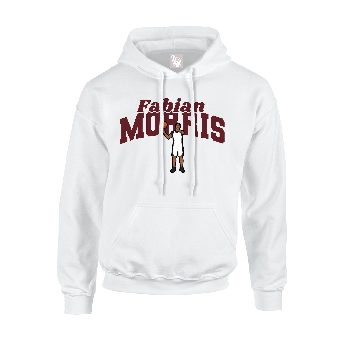 Hoodie — Signature Arch in White