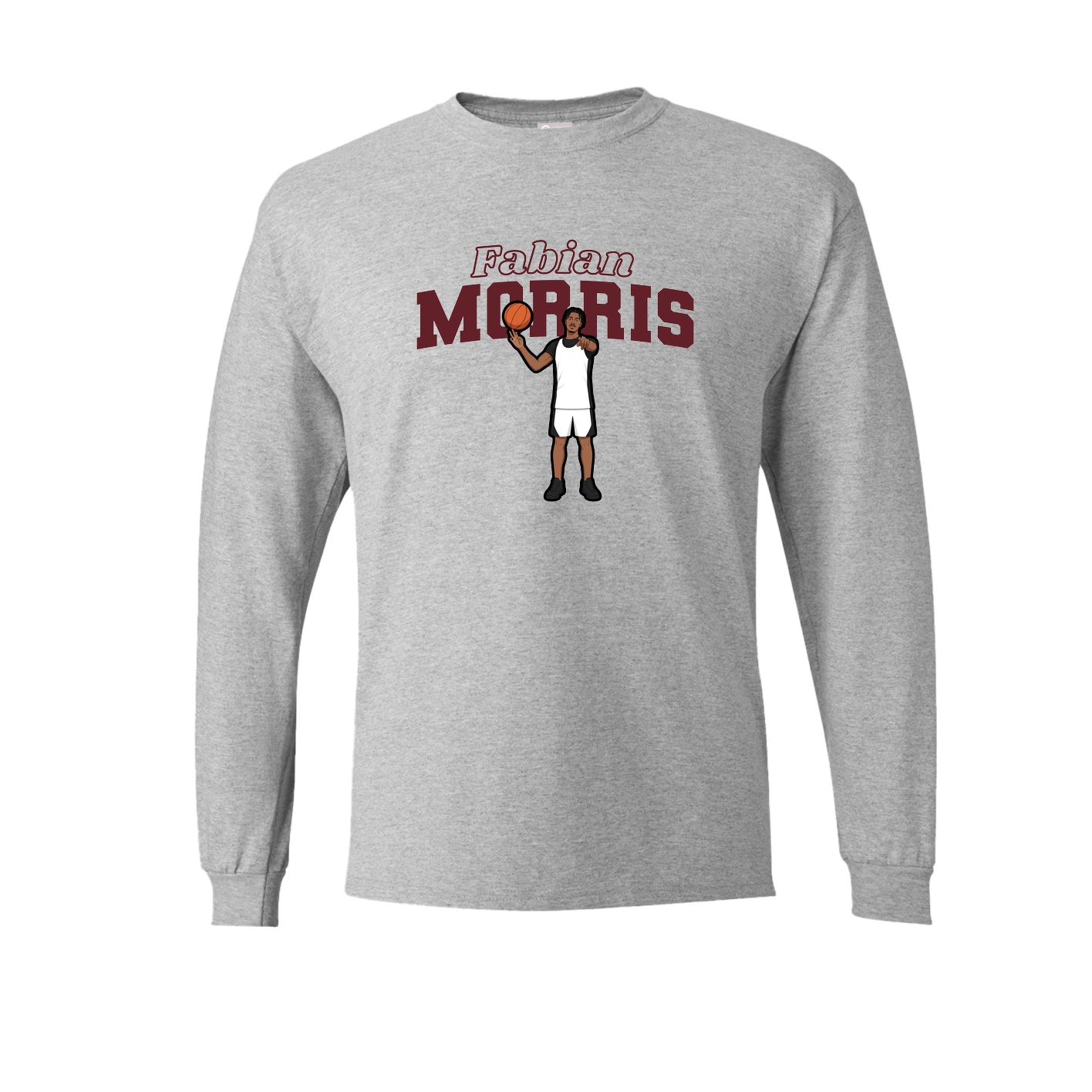 Long Sleeve Tee — Name Arch in Grey