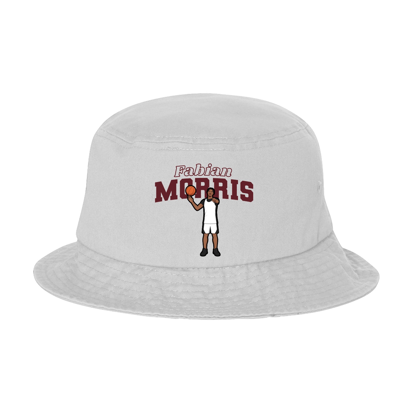 Bucket Cap — Name Arch in White