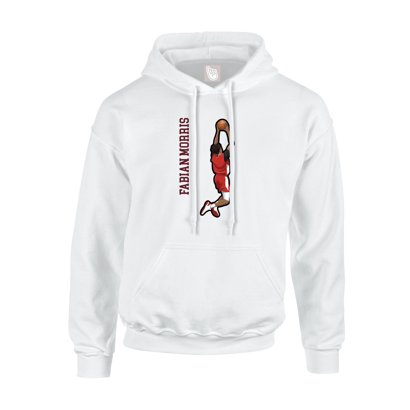 Hoodie — Name Vertical in White