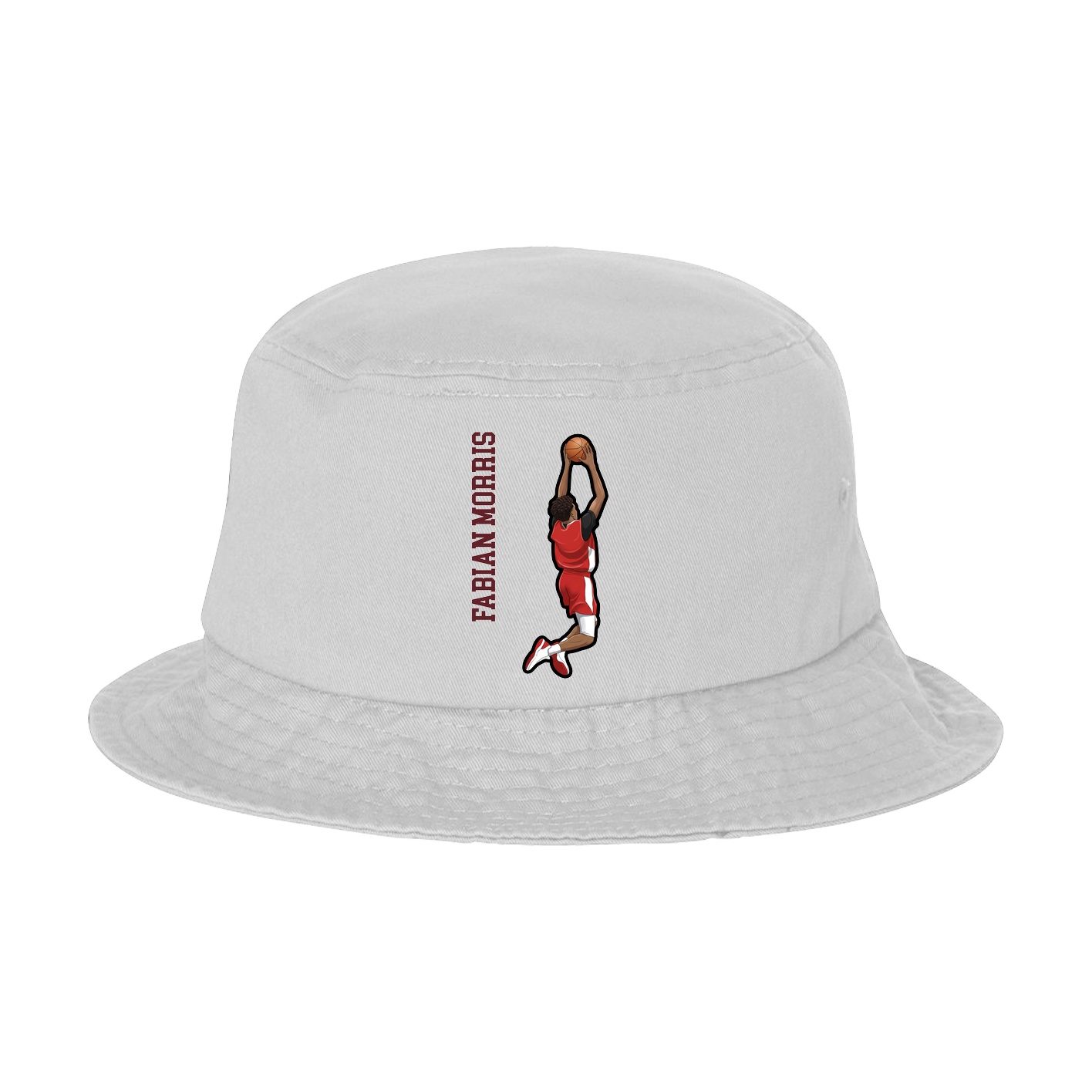 Bucket Cap — Name Vertical in White