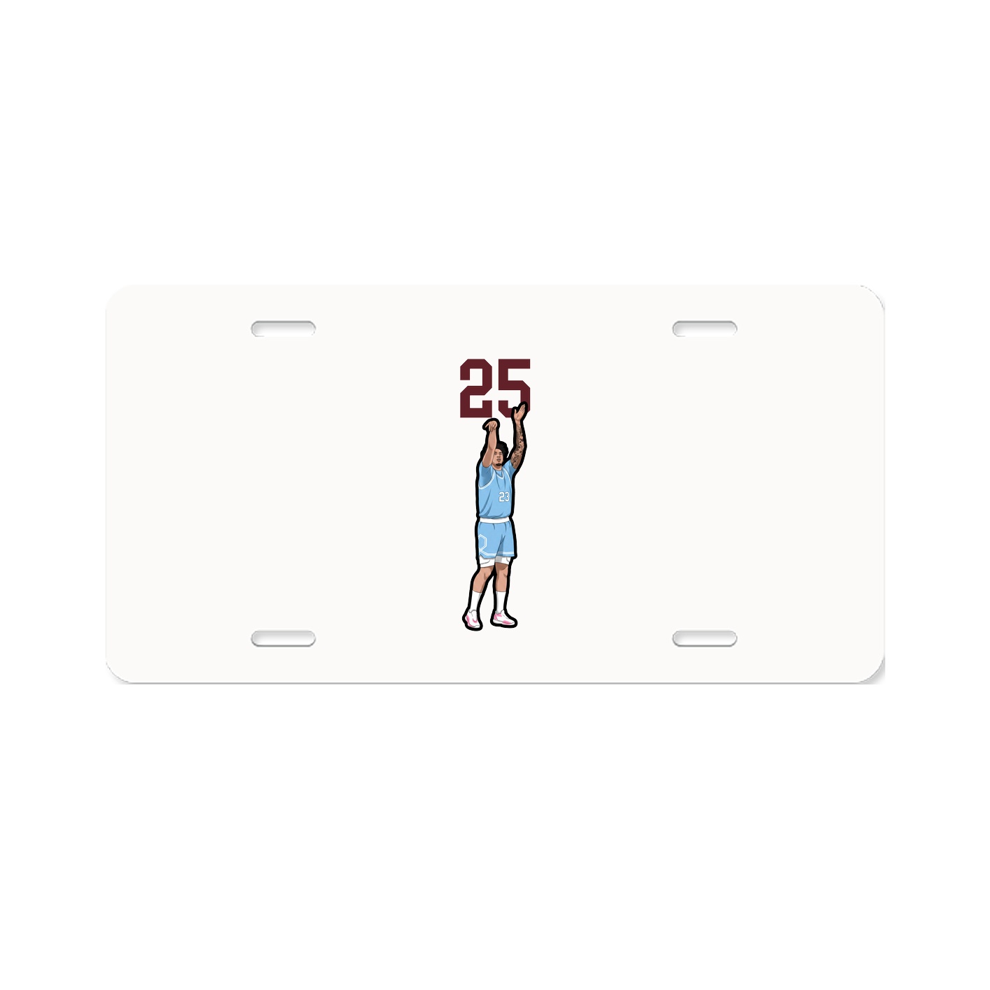 License Plate — Number Top in Classic