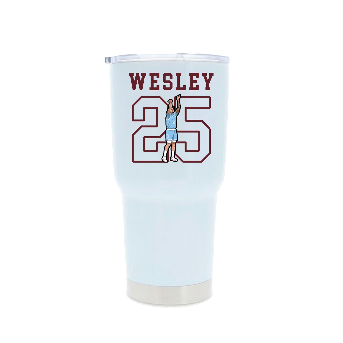 30oz Stainless Steel Tumbler — Shirsey in White