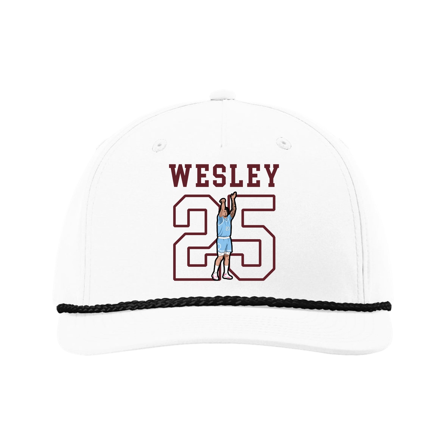 Five-Panel Classic Rope Cap — Shirsey in White