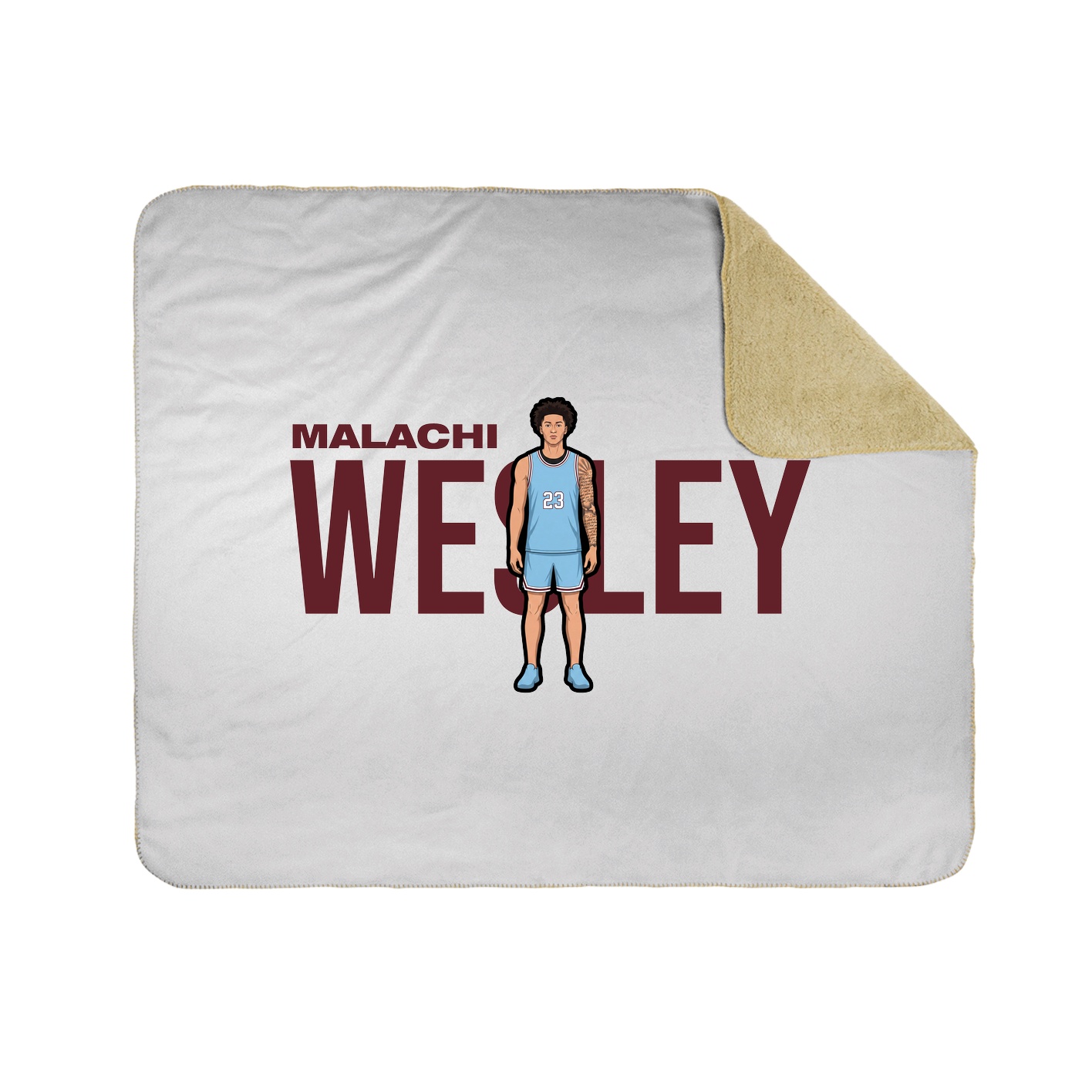 Throw Blanket — Player Name in White