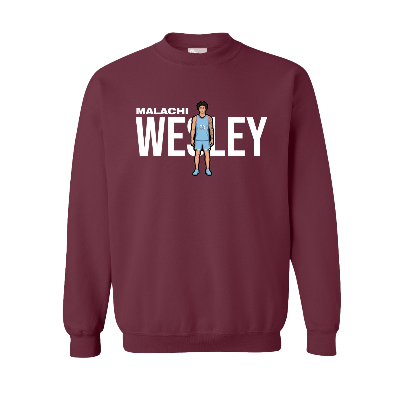 Fleece Crew — Player Name in Maroon