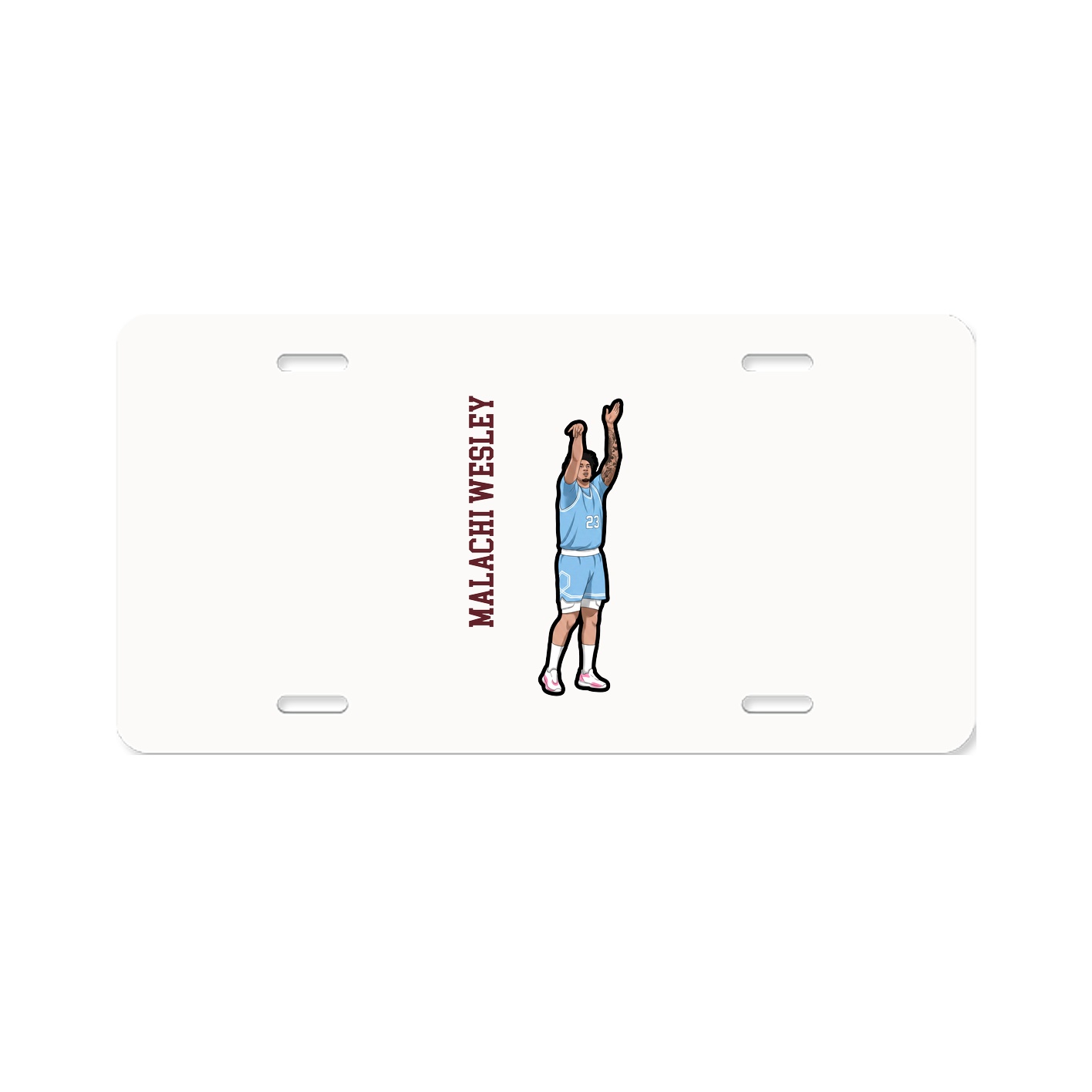 License Plate — Name Vertical in Classic