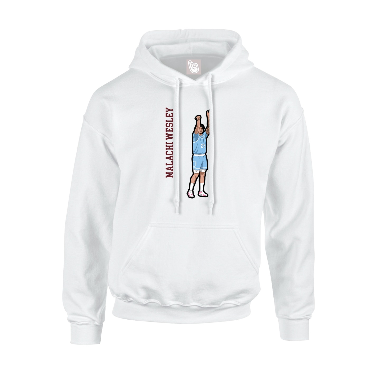 Hoodie — Name Vertical in White