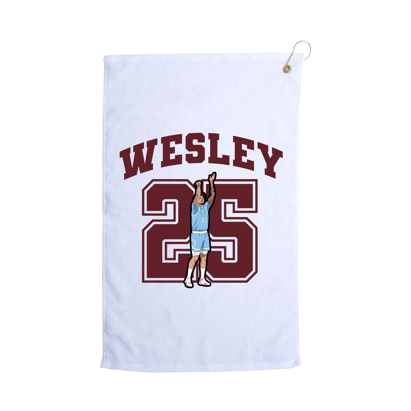 Golf Towel — Number in White