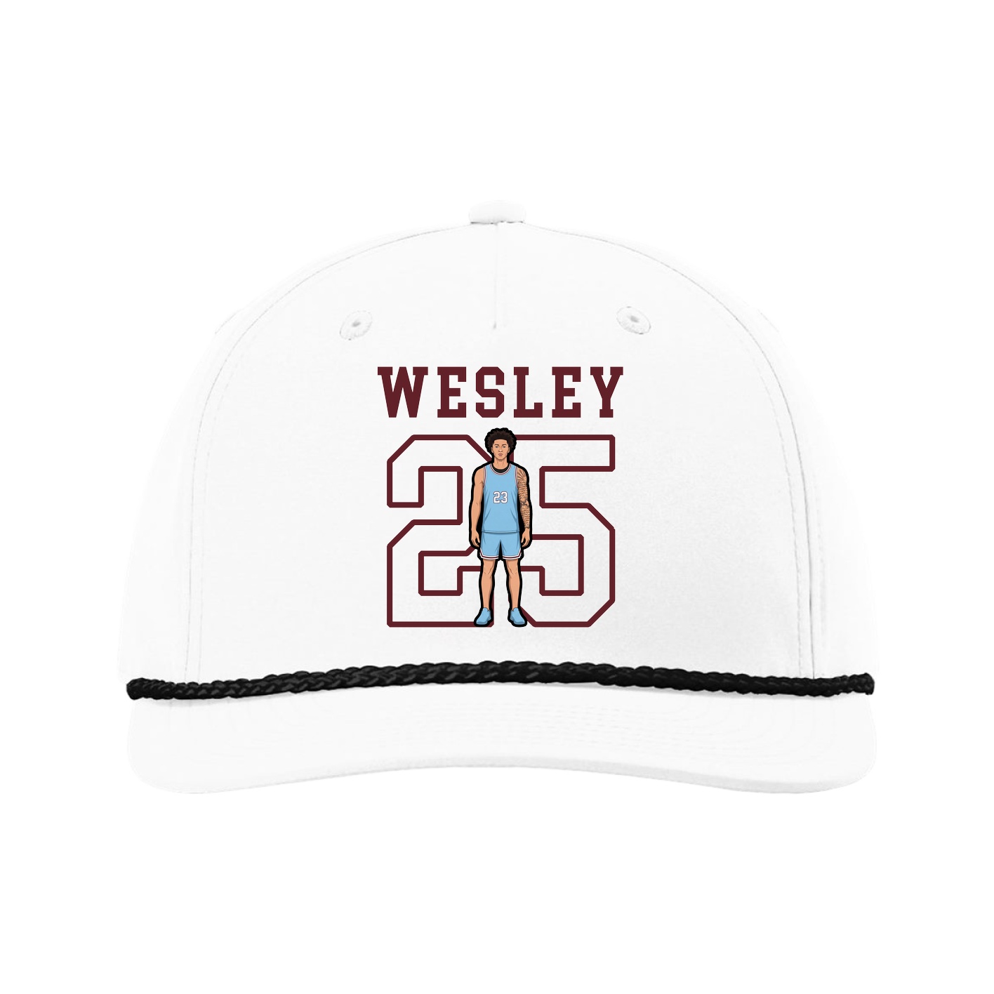 Five-Panel Classic Rope Cap — Shirsey in White
