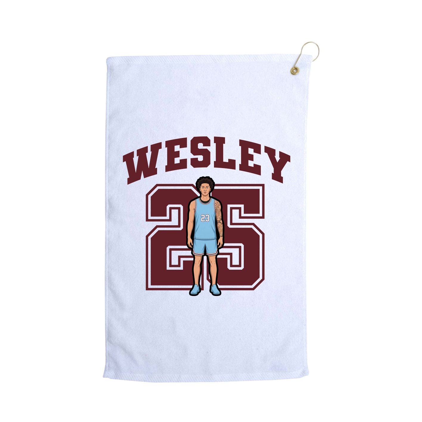 Golf Towel — Number in White