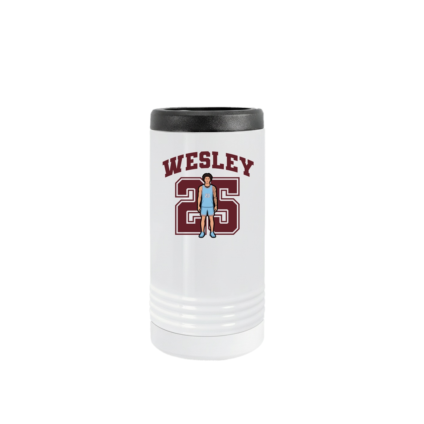 Slim Beverage Holder — Number in White