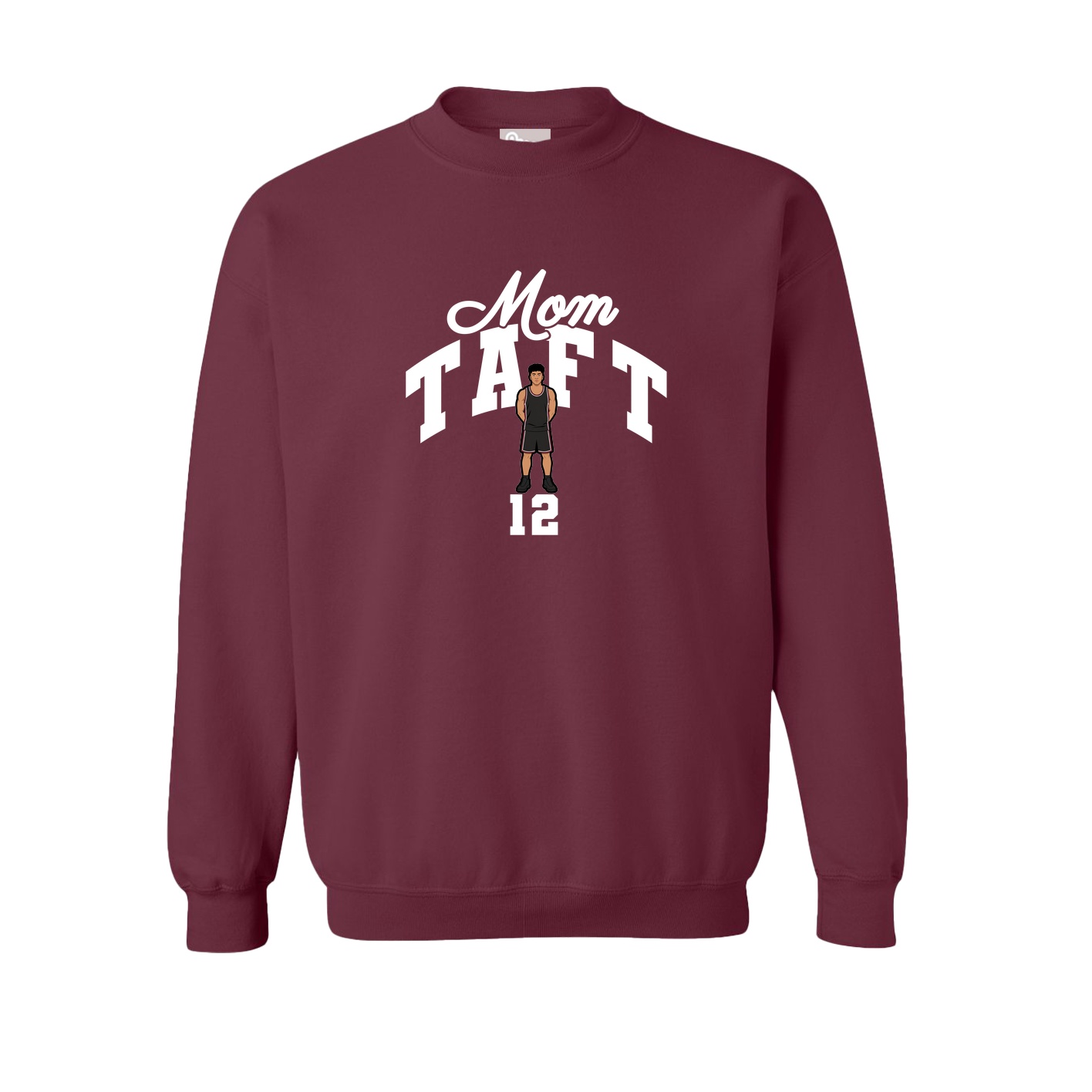 Fleece Crew — Mothers Day Arch in Maroon