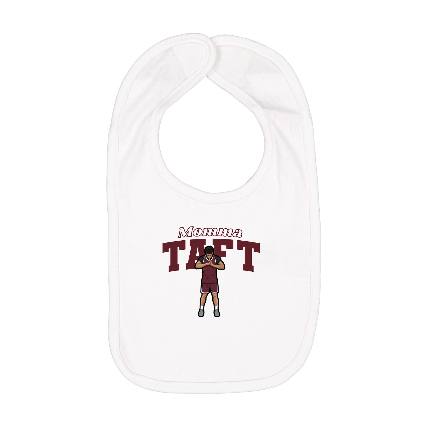 Infant Bib — Mothers Day Block in White