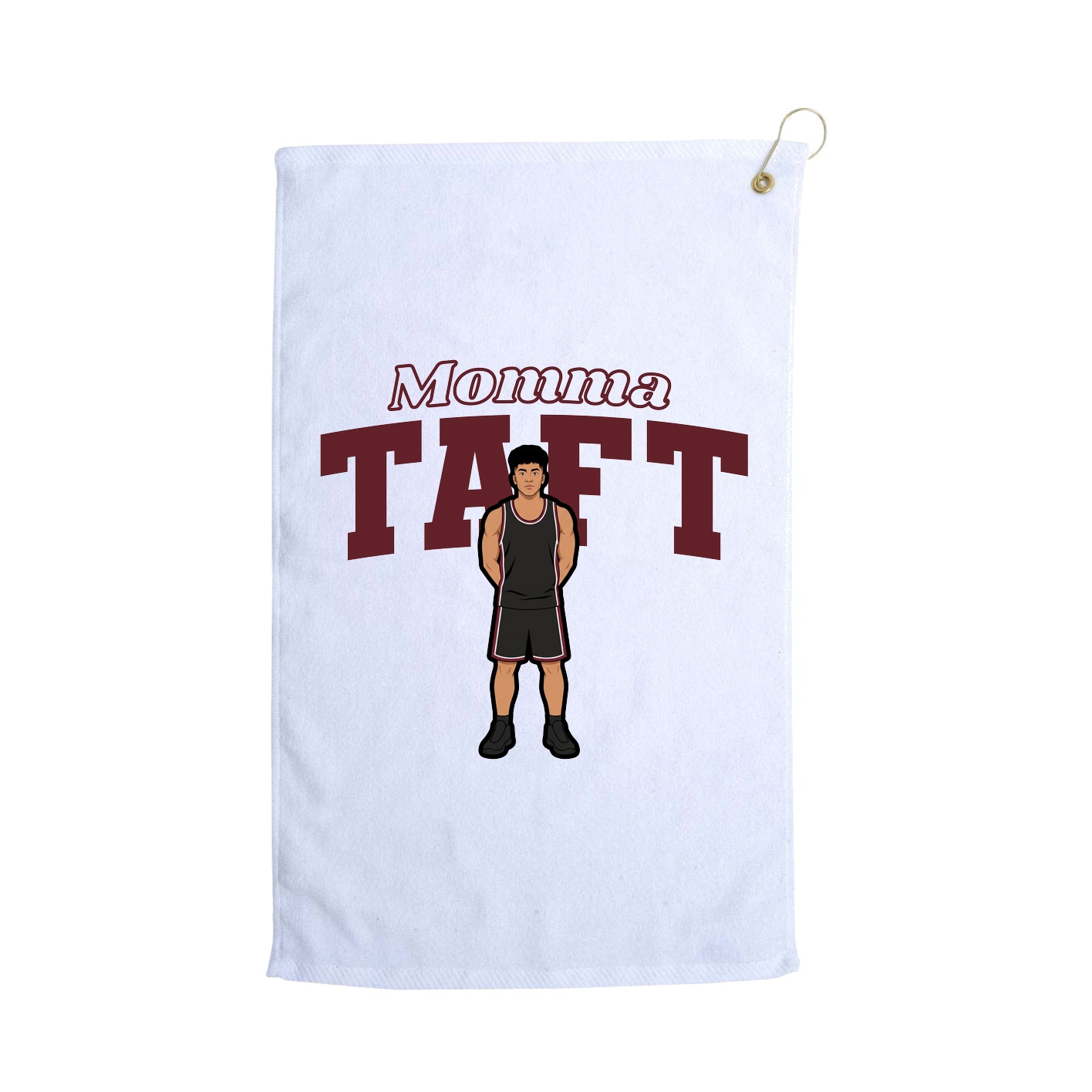 Golf Towel — Mothers Day Block in White