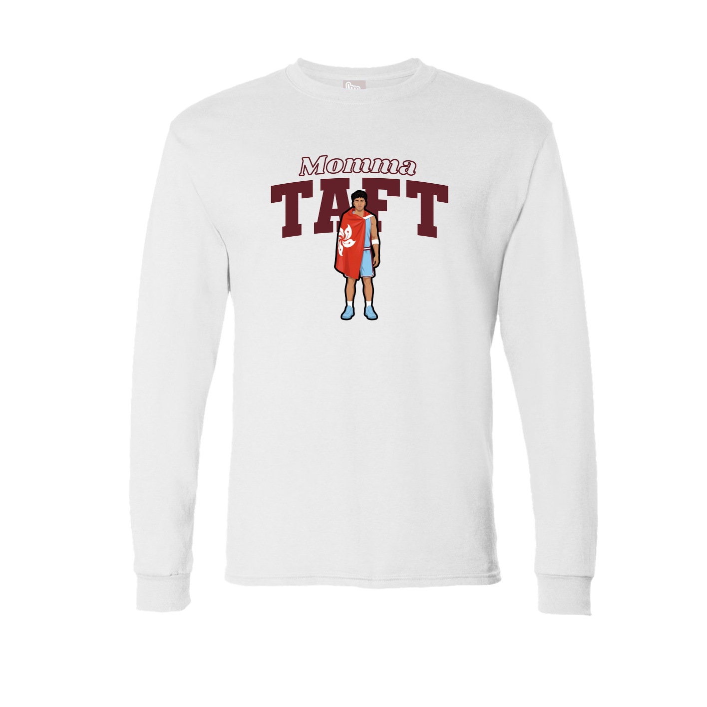 Long Sleeve Tee — Mothers Day Block in White