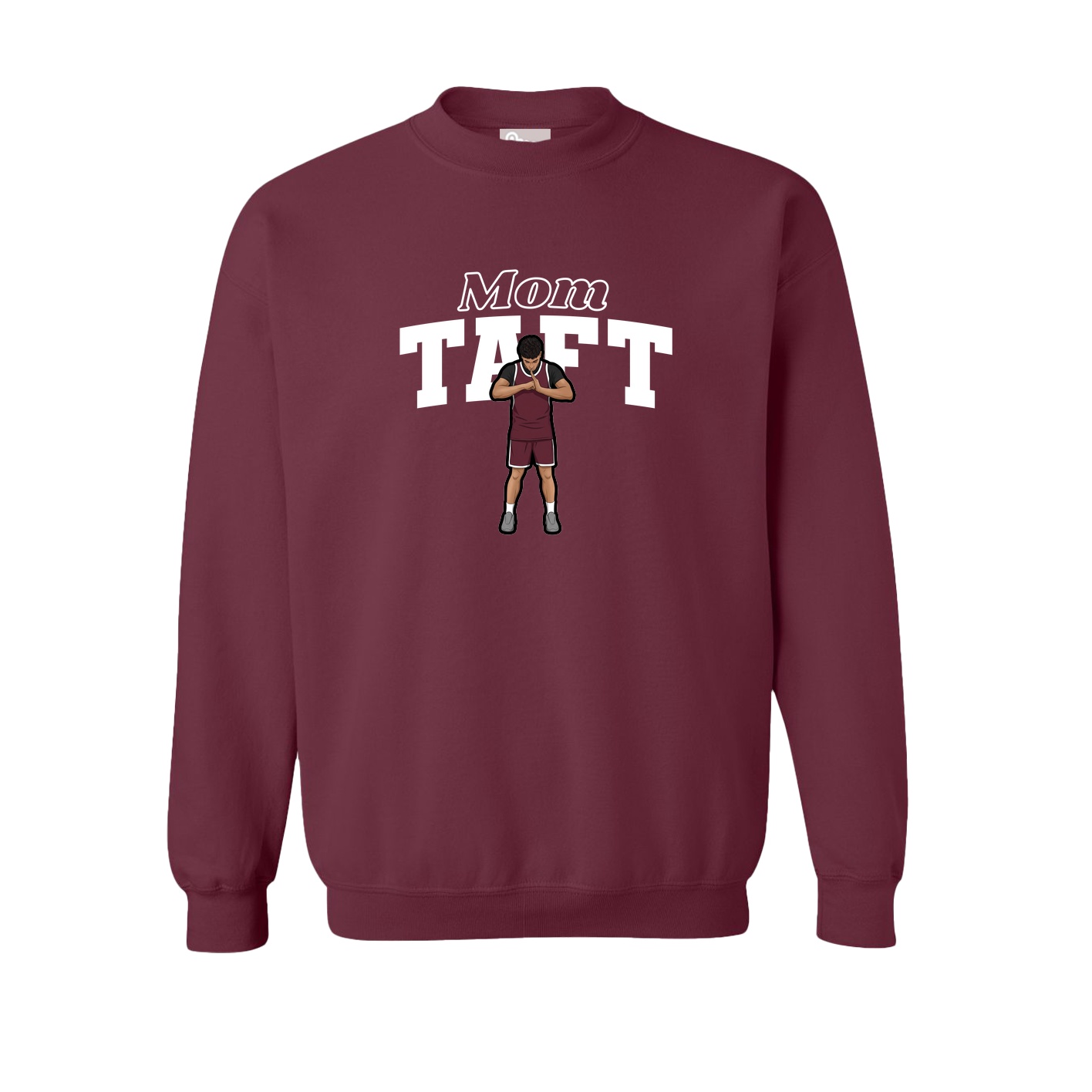 Fleece Crew — Mothers Day Block in Maroon