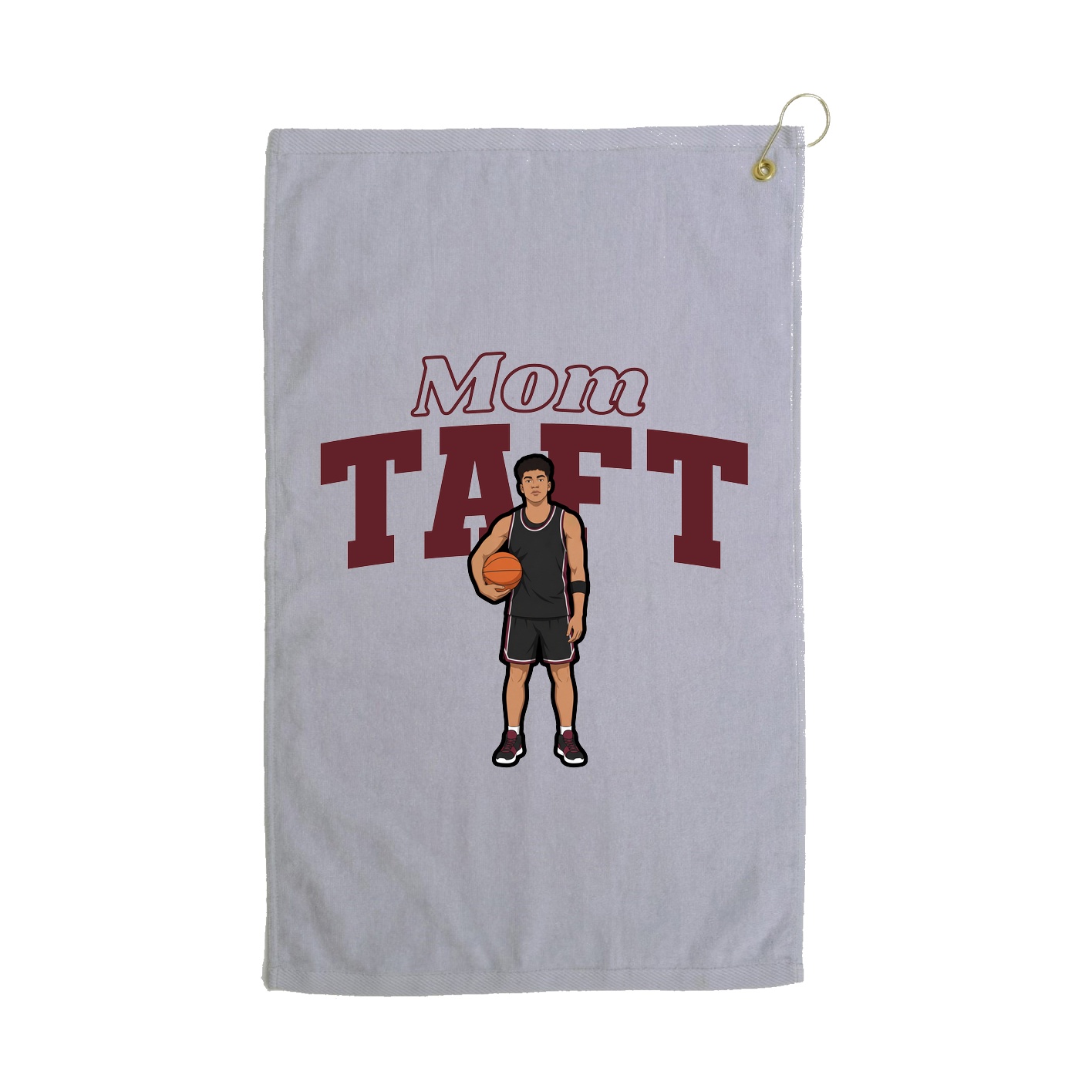 Golf Towel — Mothers Day Block in Grey
