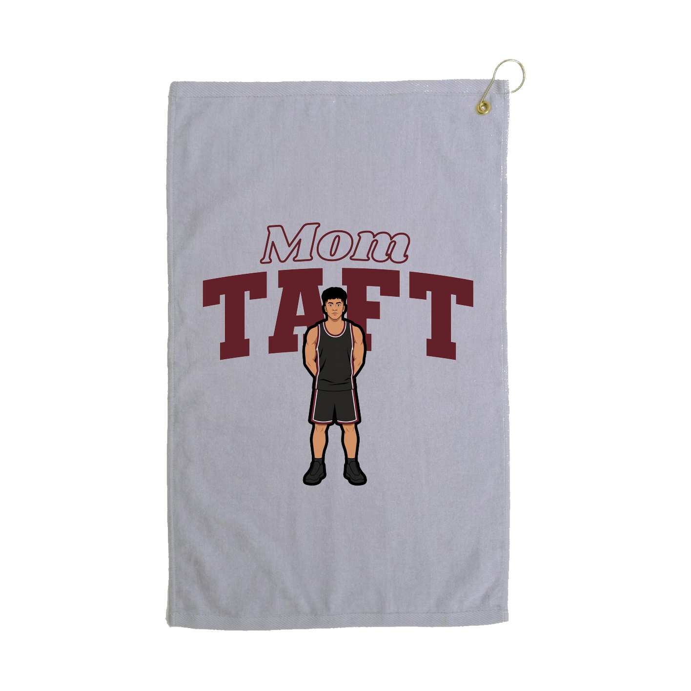 Golf Towel — Mothers Day Block in Grey