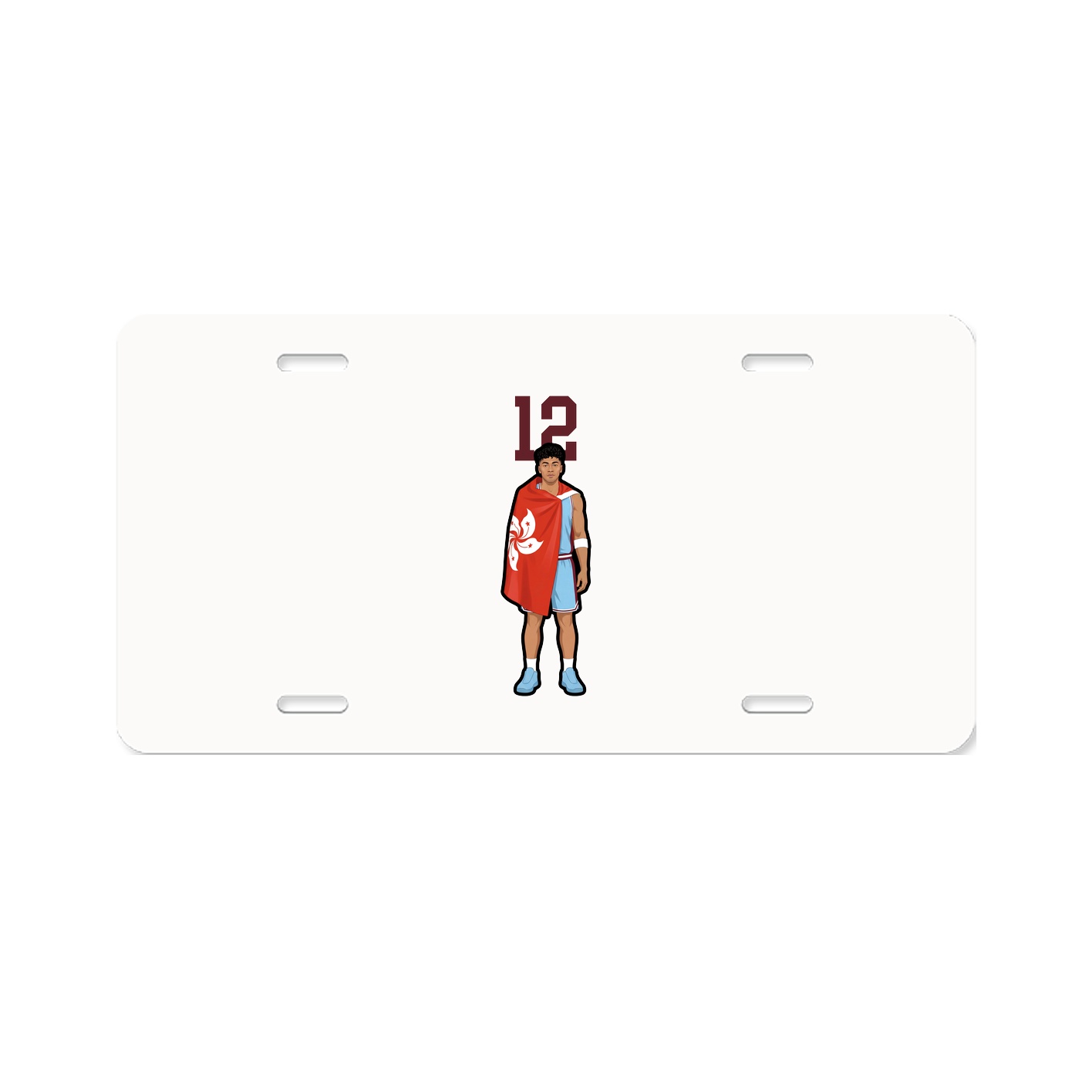 License Plate — Number Top in Classic