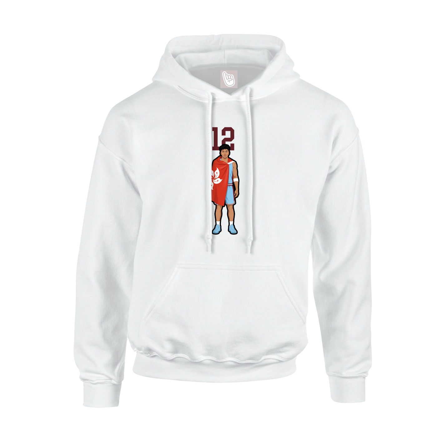 Hoodie — Number Top in White