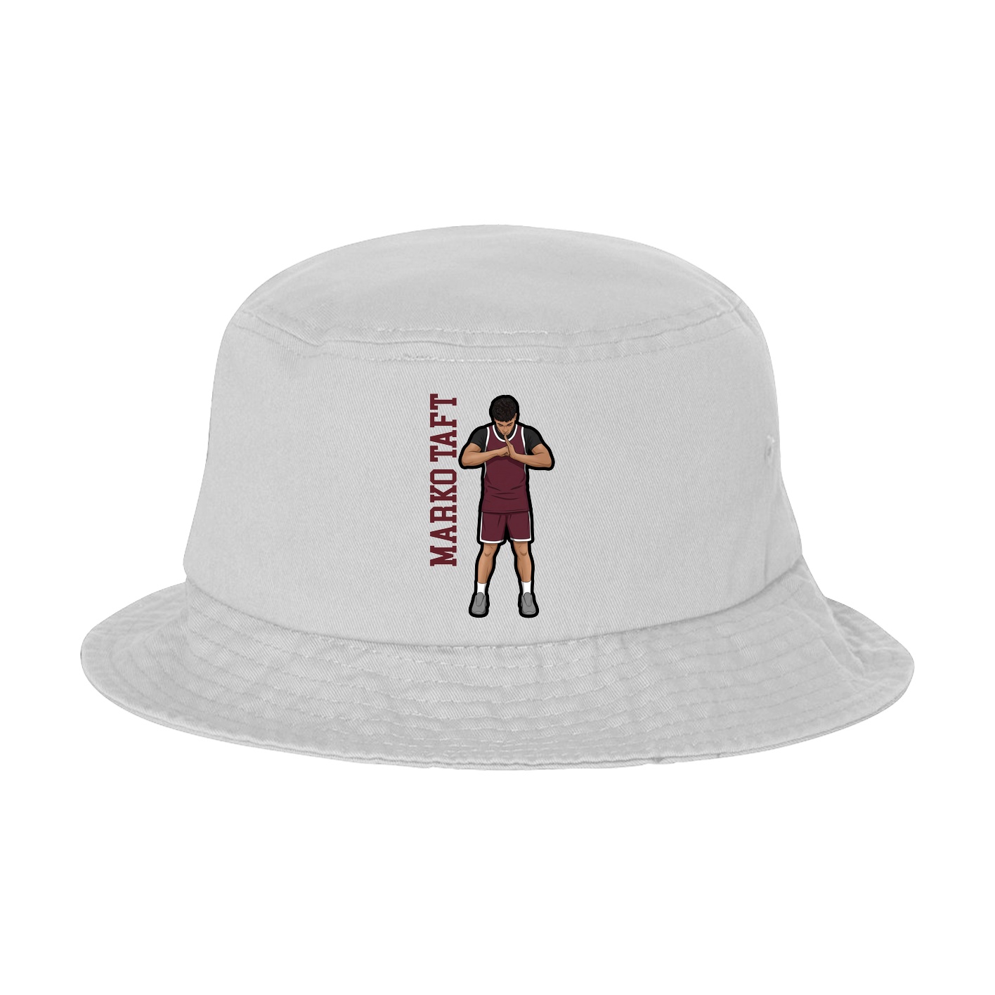 Bucket Cap — Name Vertical in White