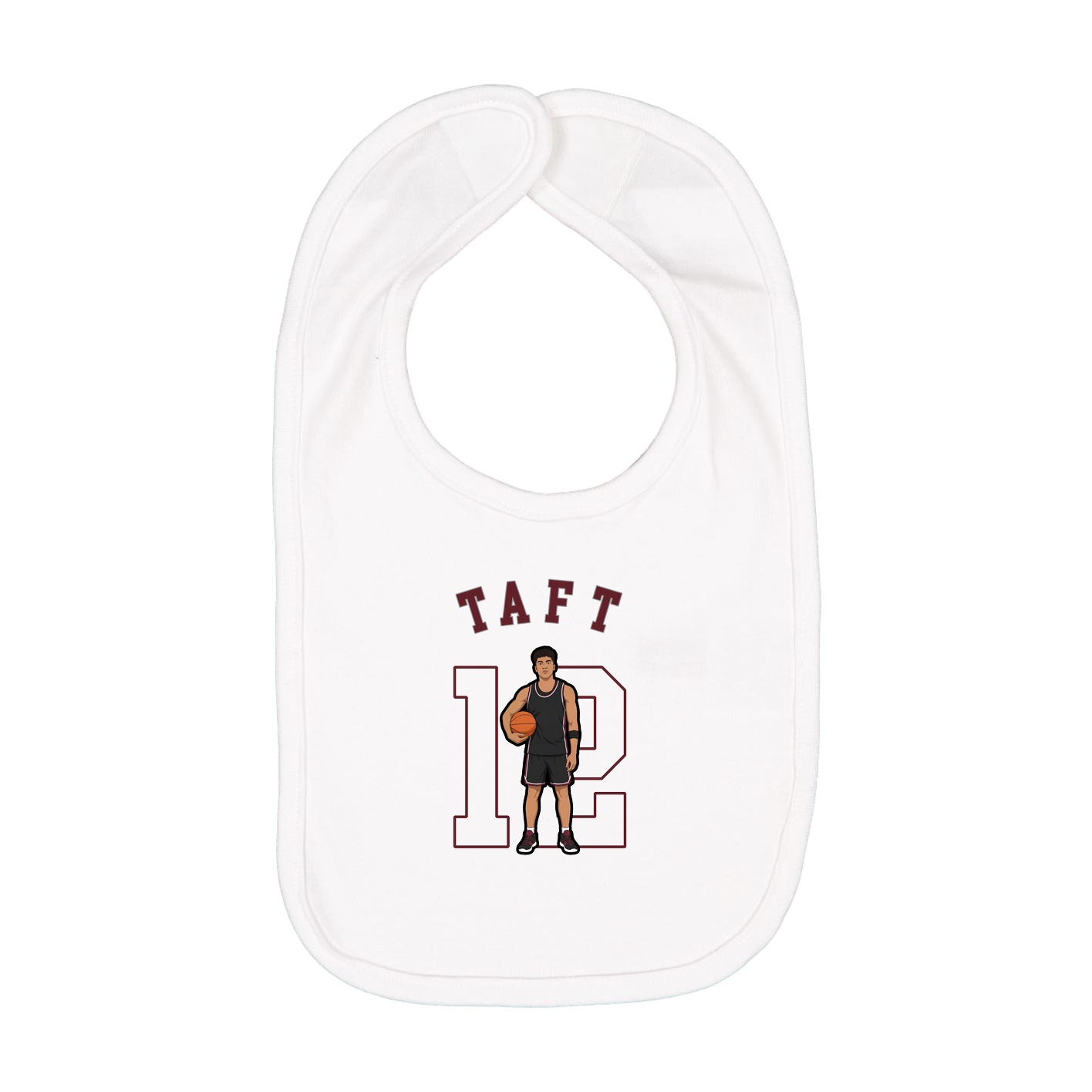 Infant Bib — Shirsey Arch in White