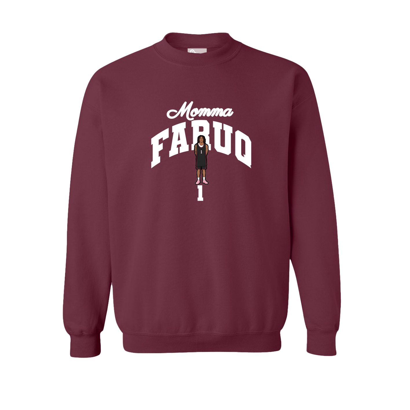 Fleece Crew — Mothers Day Arch in Maroon