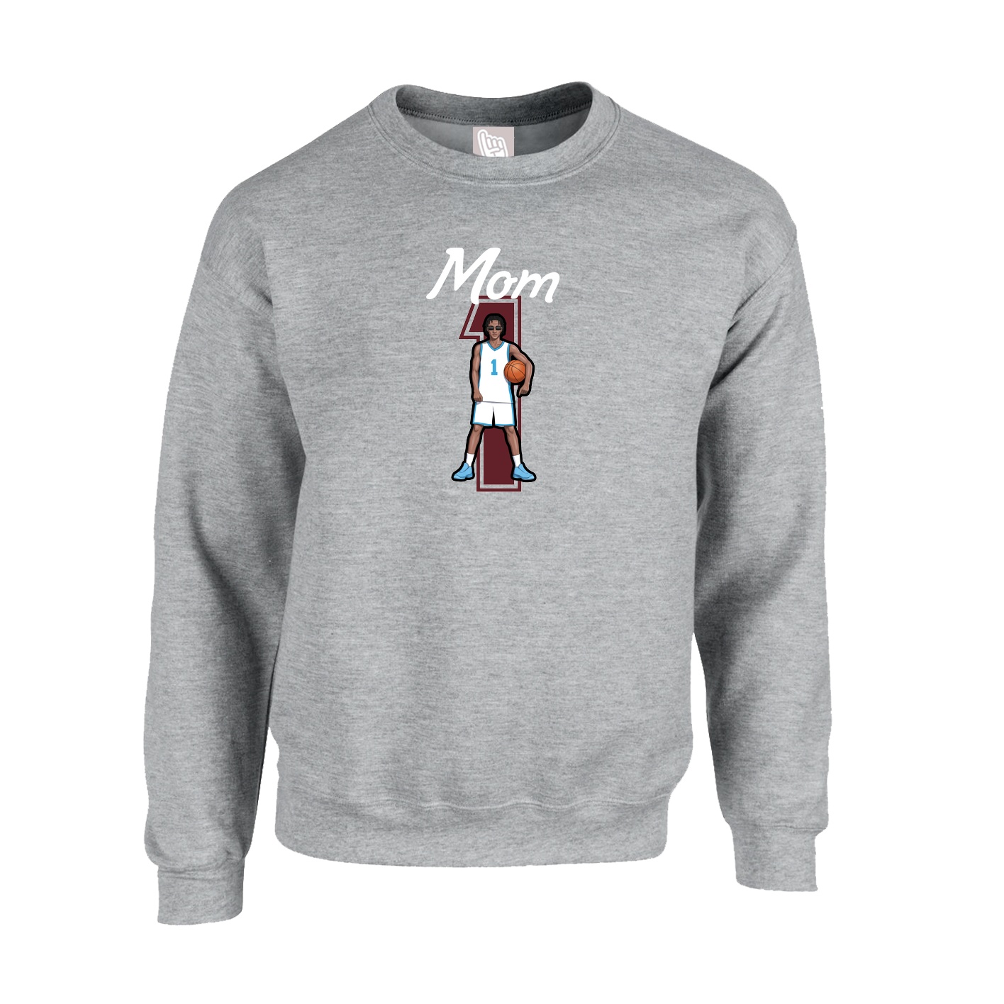 Fleece Crew — Mothers Day Shirsey in Grey