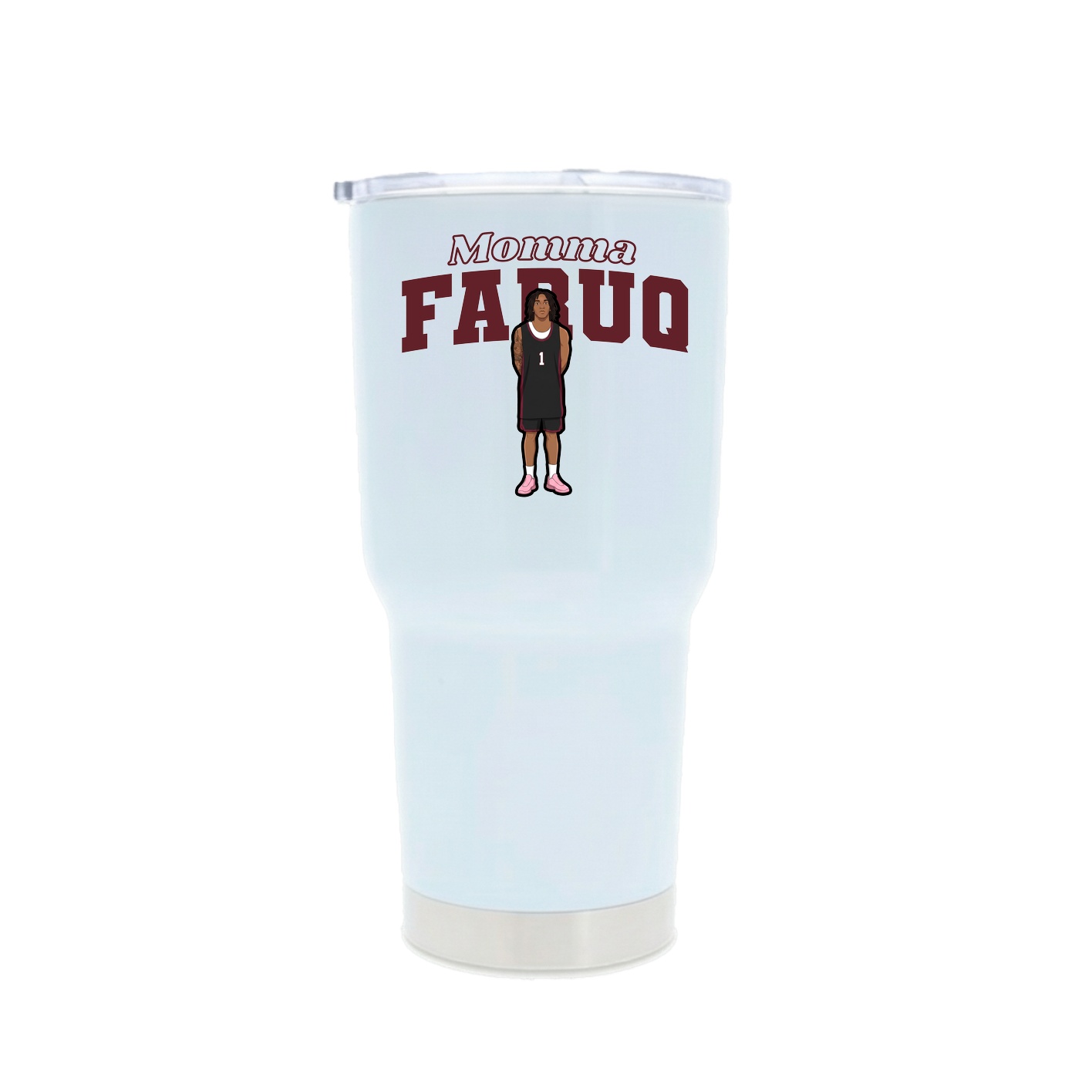 30oz Stainless Steel Tumbler — Mothers Day Block in White