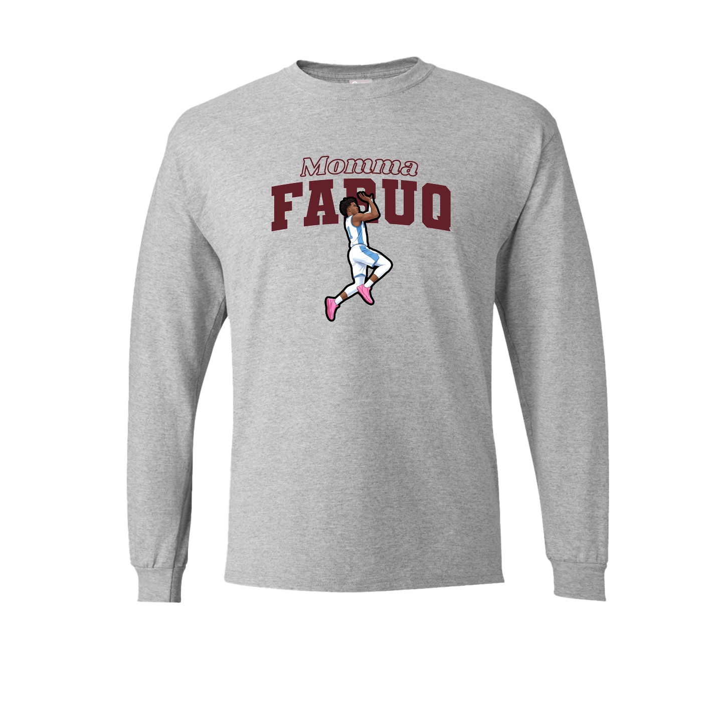 Long Sleeve Tee — Mothers Day Block in Grey