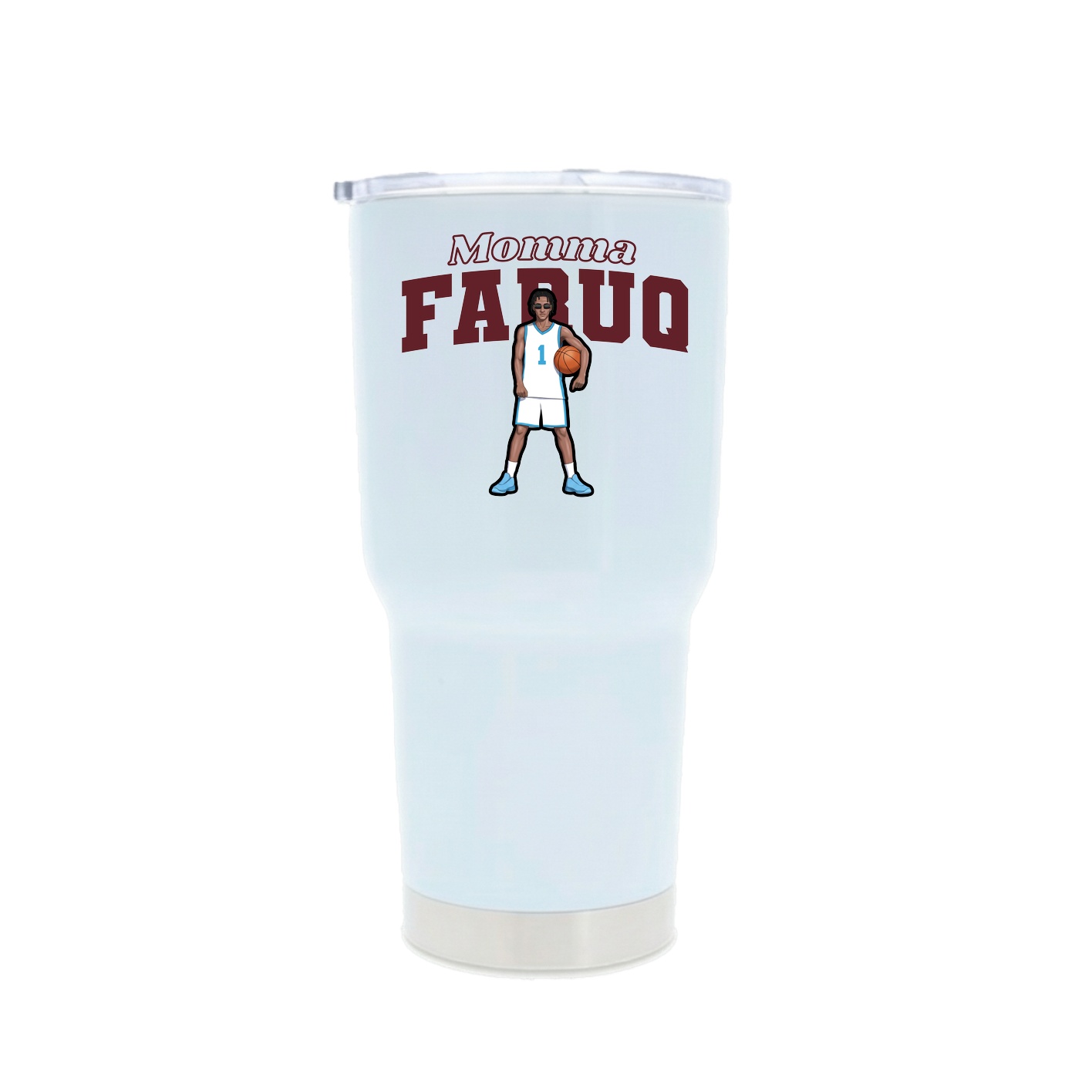 30oz Stainless Steel Tumbler — Mothers Day Block in White