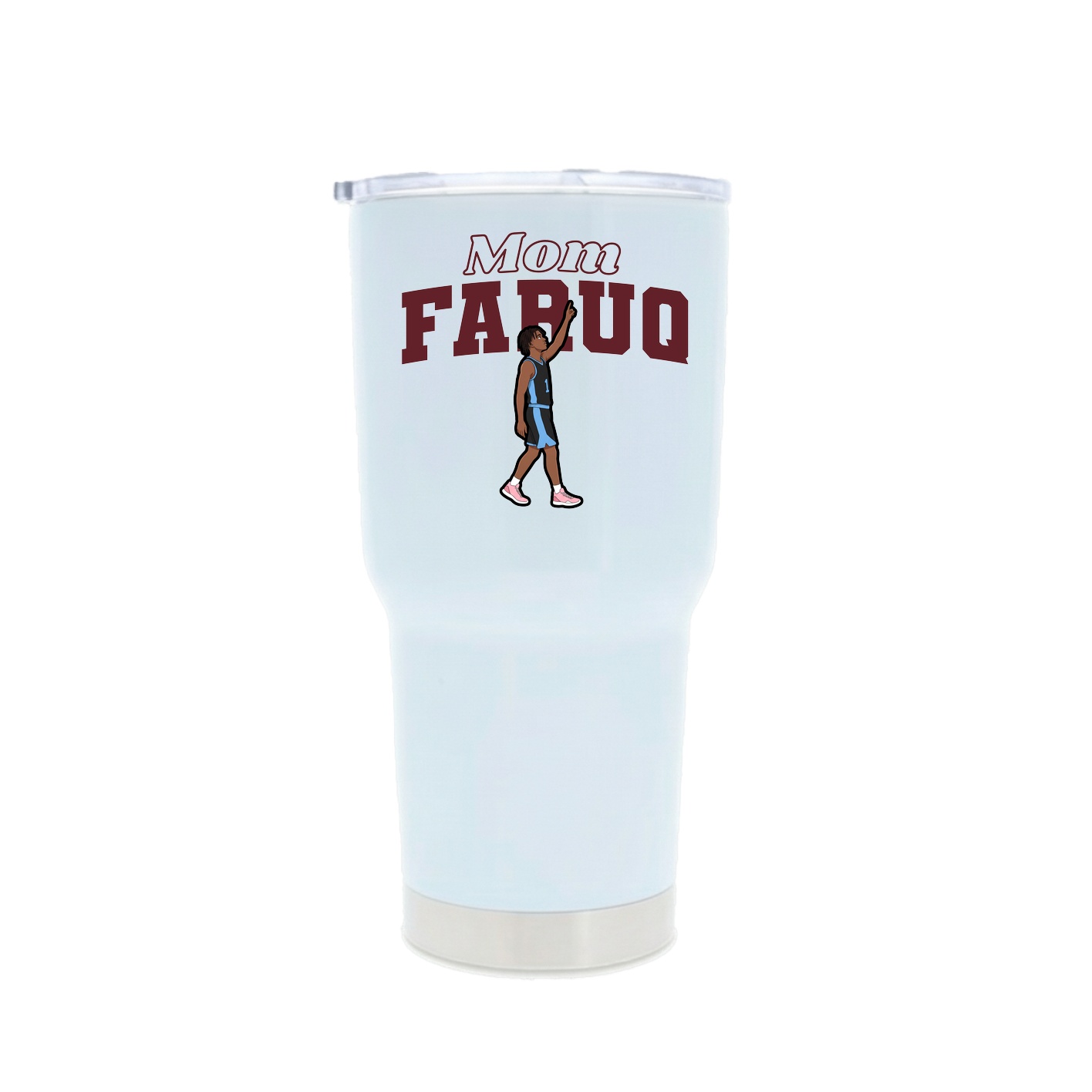 30oz Stainless Steel Tumbler — Mothers Day Block in White