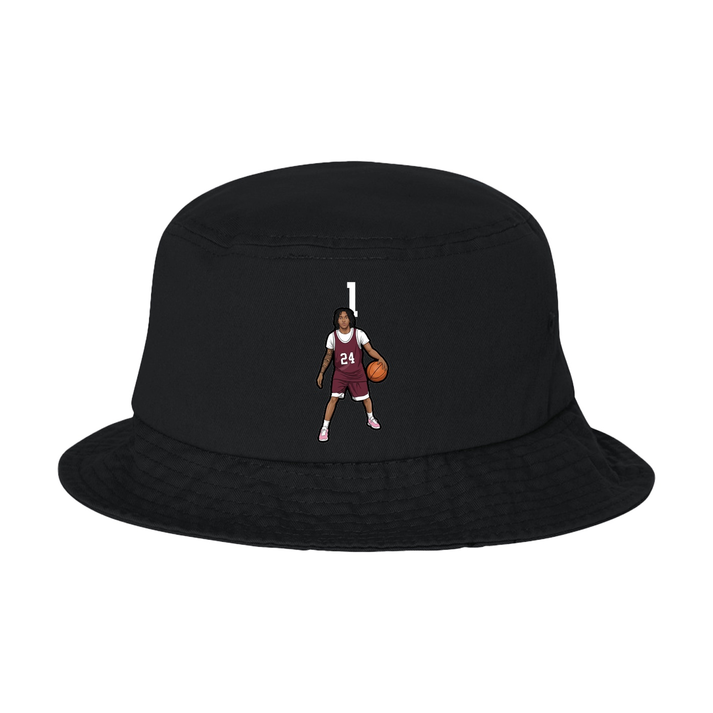 Bucket Cap — Number Top in Black