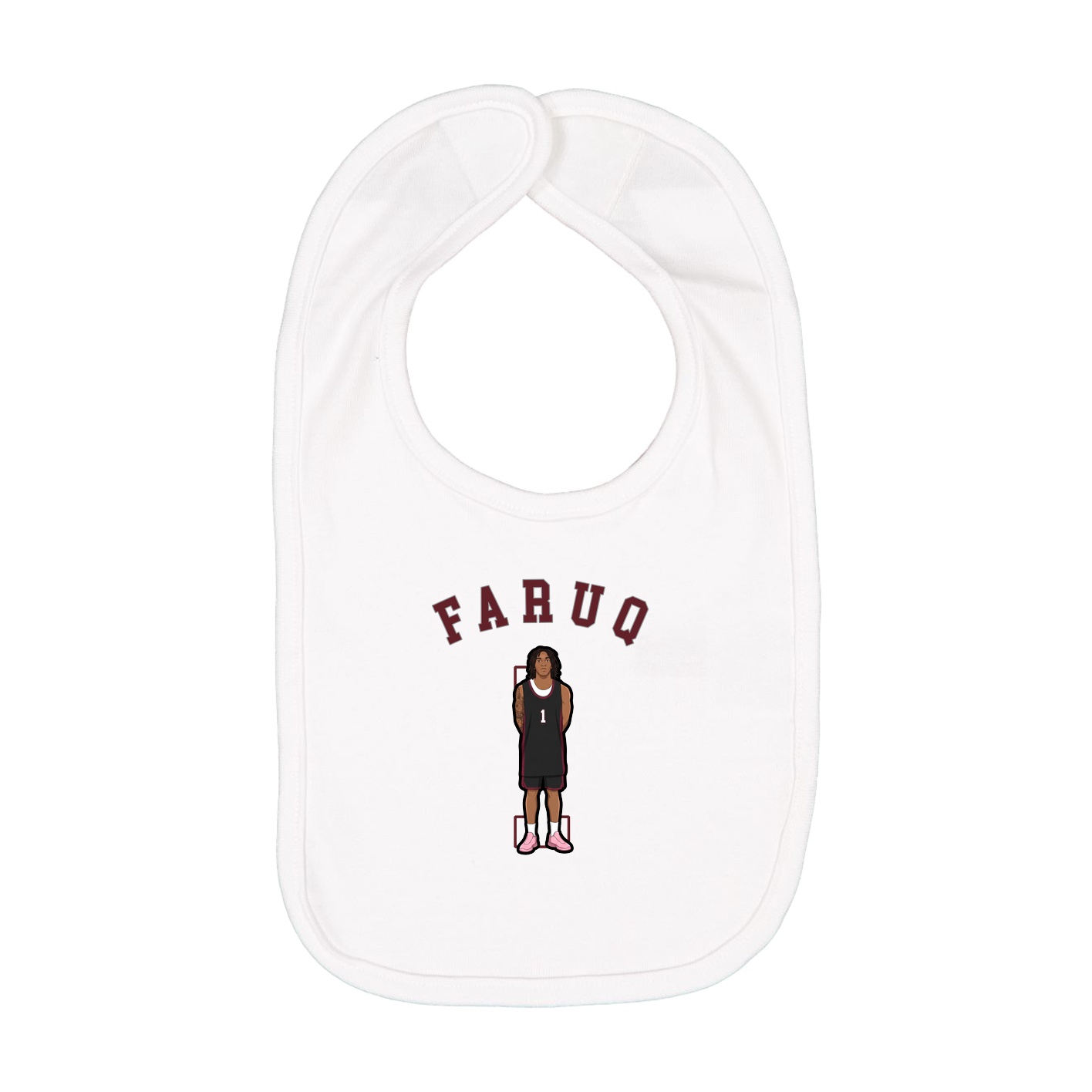 Infant Bib — Shirsey Arch in White