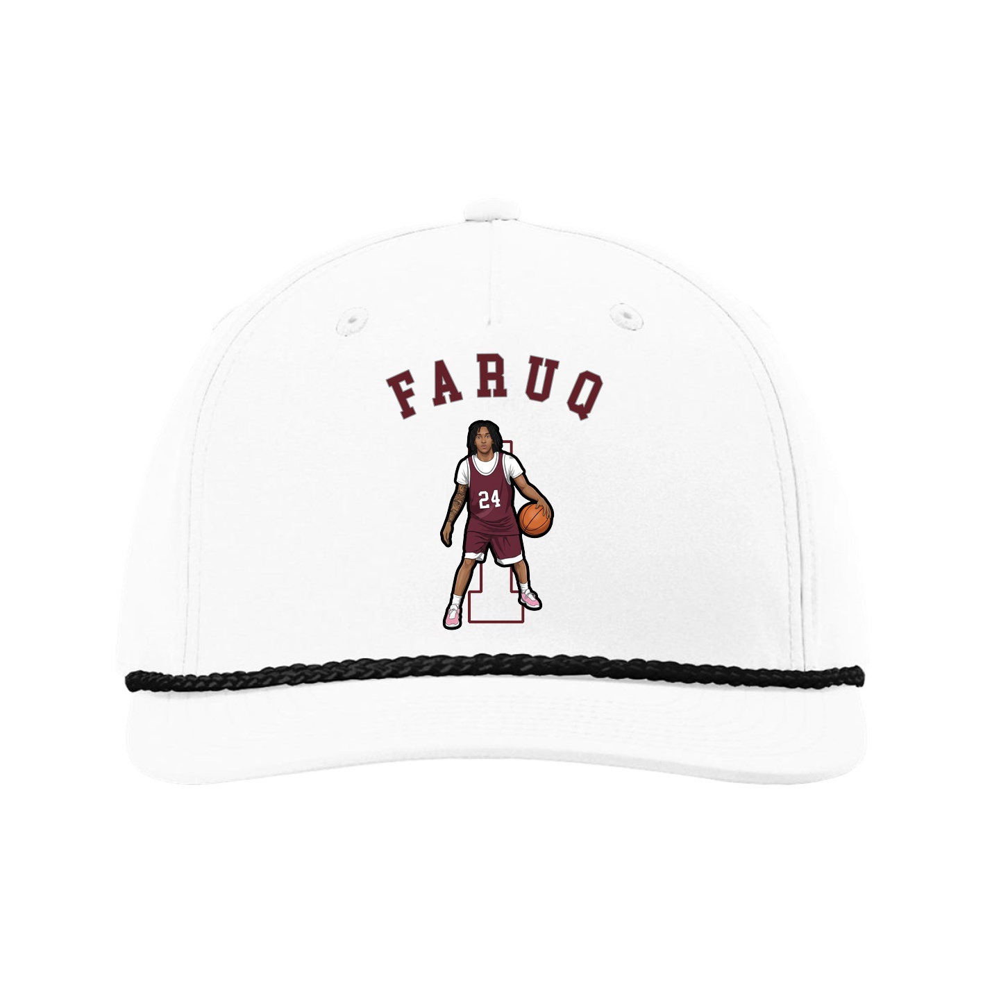 Five-Panel Classic Rope Cap — Shirsey Arch in White