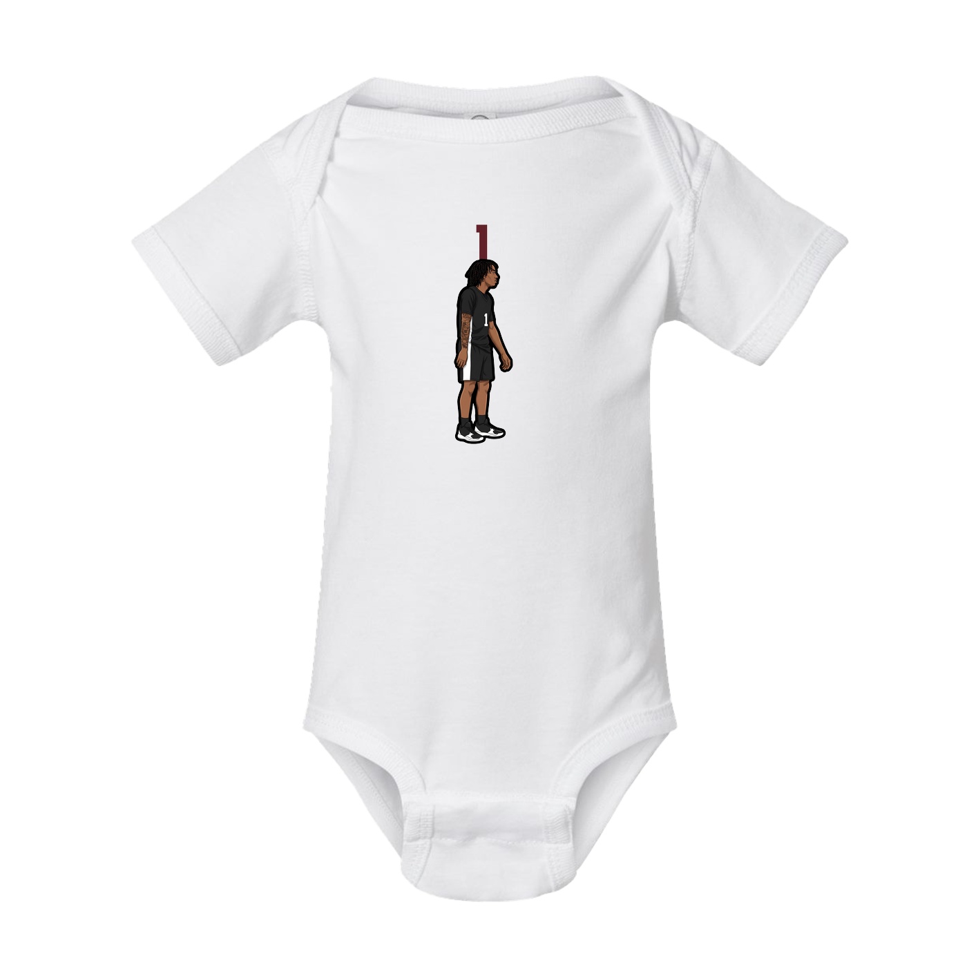 Baby Onesie — Number Top in White