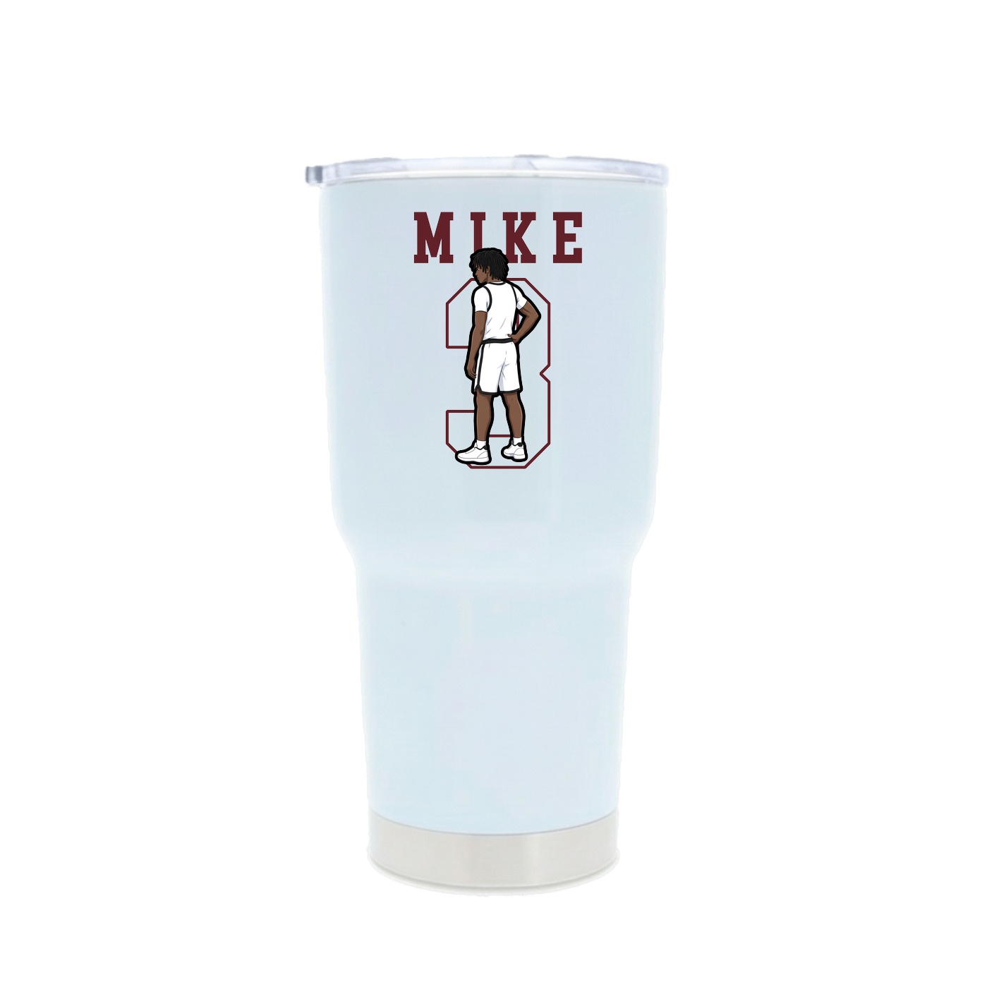 30oz Stainless Steel Tumbler — Shirsey in White
