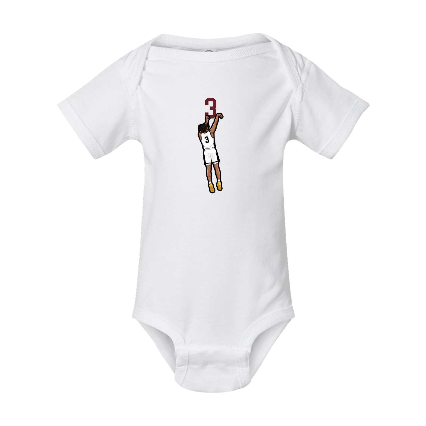 Baby Onesie — Number Top in White