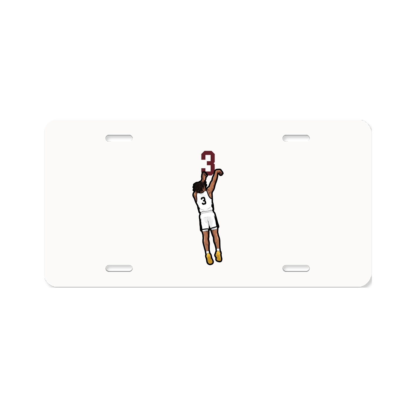 License Plate — Number Top in Classic
