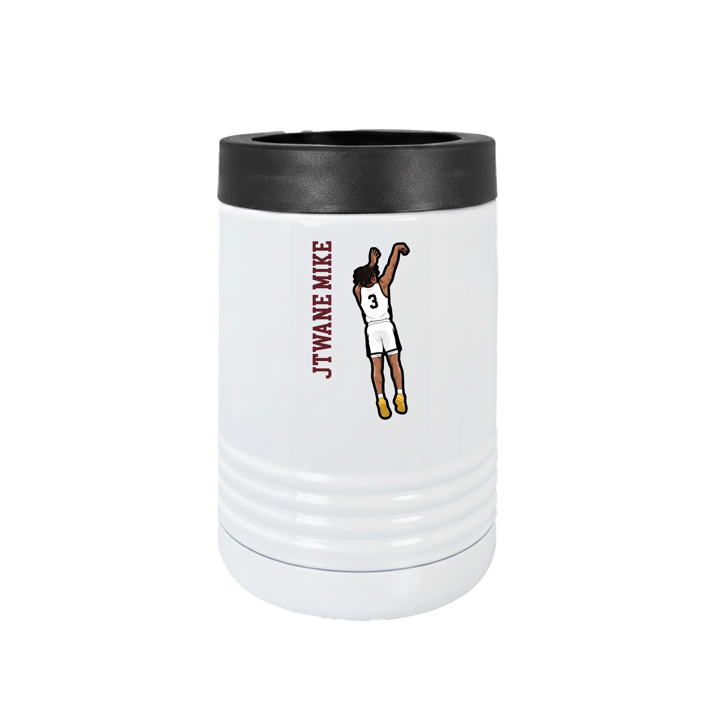 Beverage Holder — Name Vertical in White